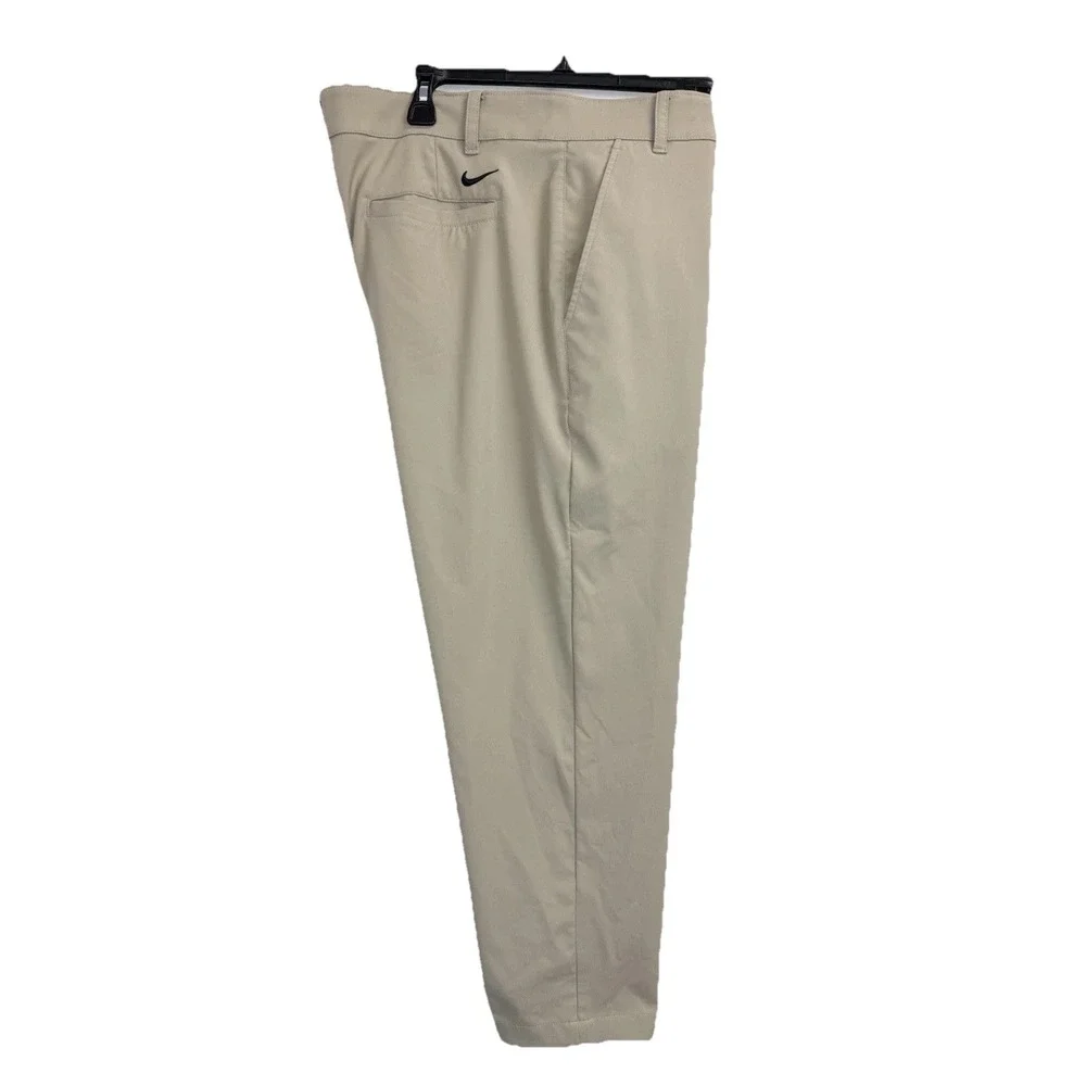 Nike Men's Dri Fit Victory Golf Pants Khaki 40X27 Grip Comfort Waist Swoosh Logo